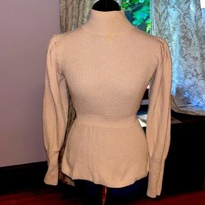 Topshop tunic sweater with puffy sleeves